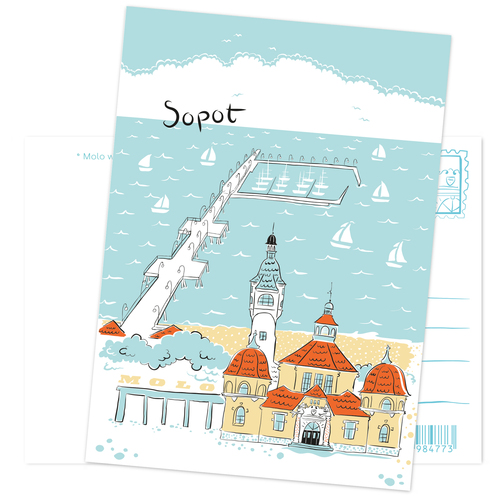 Pocztówka Sopot Molo 1