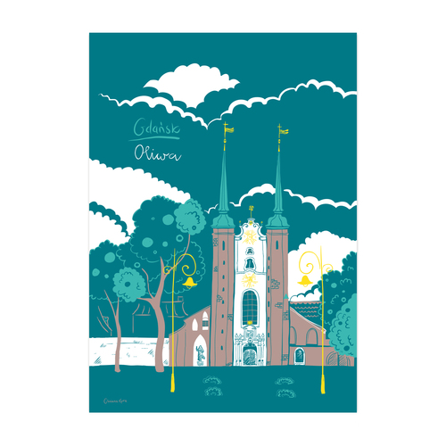 Plakat A4 Gdańsk Katedra Oliwska 1