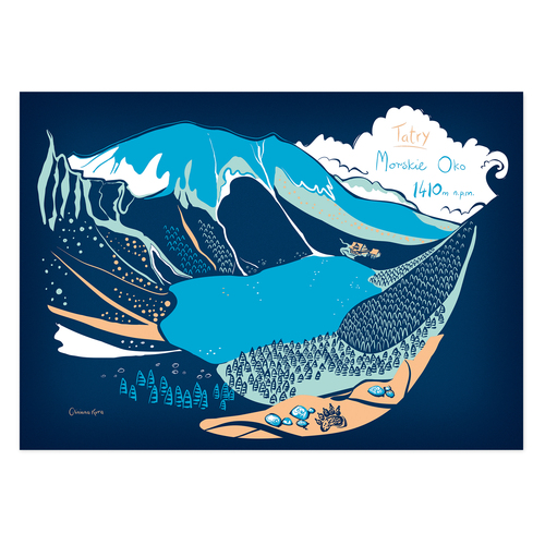 Plakat A4 Tatry Morskie Oko Panorama 1
